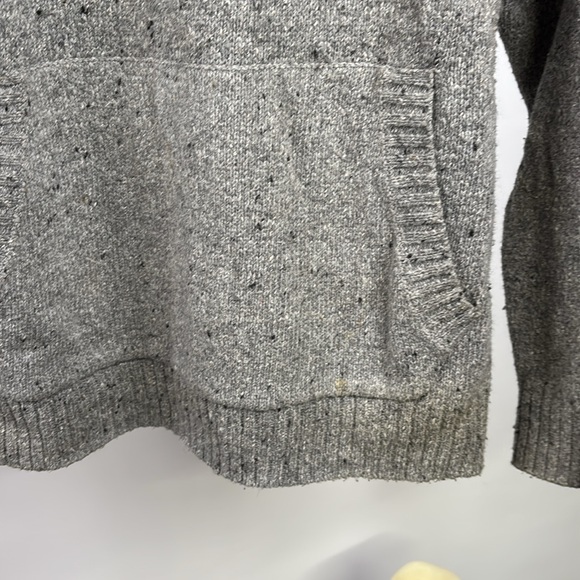 American Eagle Silk Wool Blend Hooded Sweater - Gray Festive - Large - Mens - Picture 6 of 9